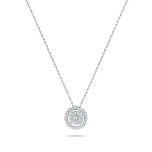 18K White gold Diamond Necklace - FP163