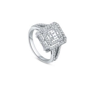 18K White gold Diamond Ring - arkan3