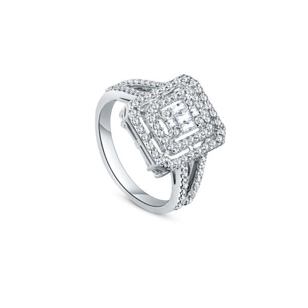 18K White gold Diamond Ring - arkan3